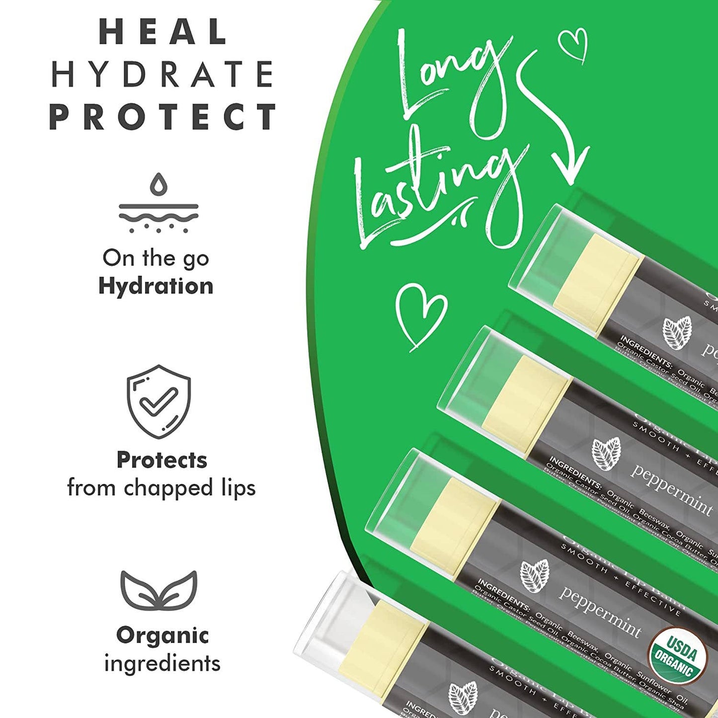 Organic Lip Balm (Pack of 4)