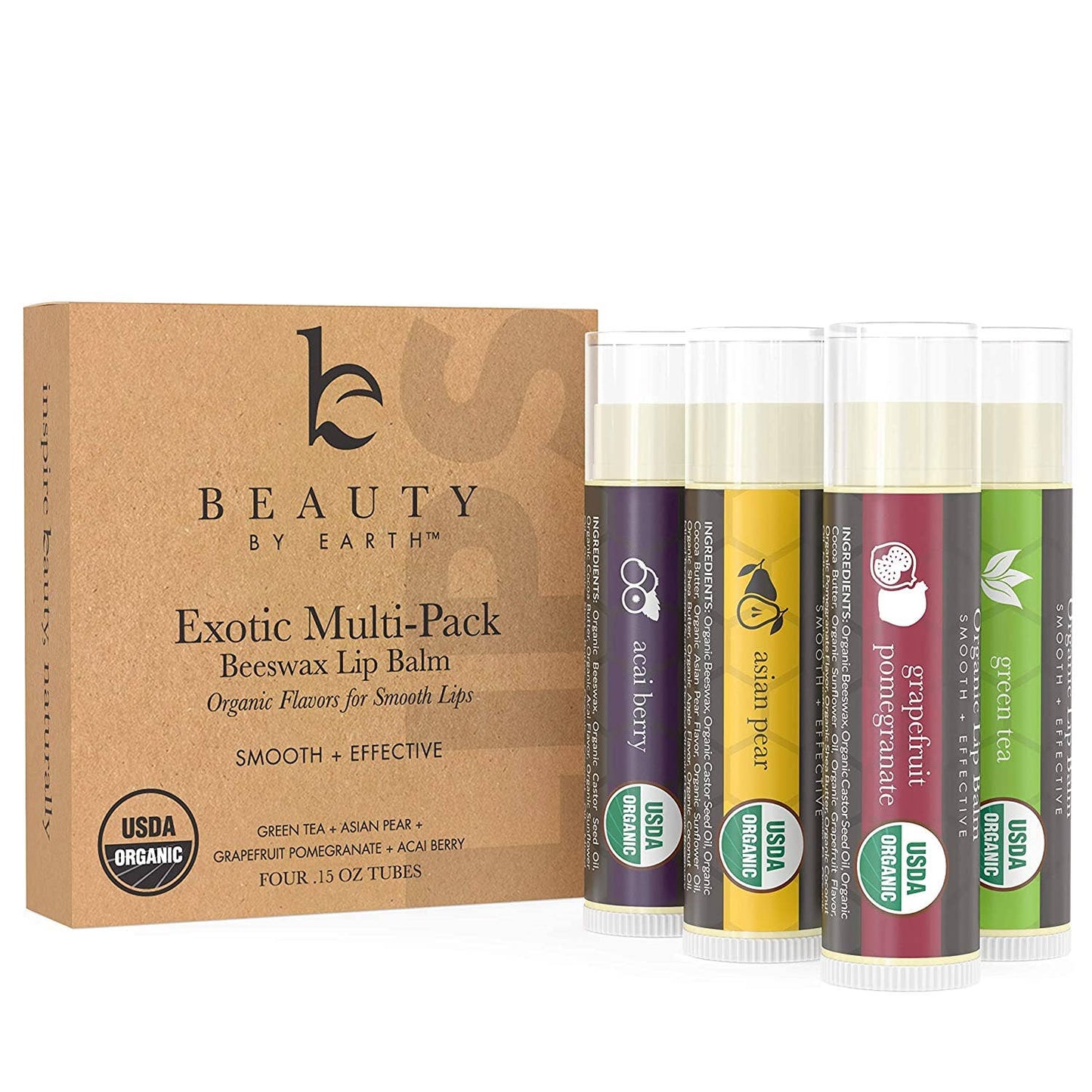 Organic Lip Balm (Pack of 4)