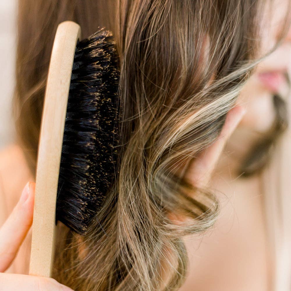 Hair Brush - 100% Boar Bristle with Bamboo Handle