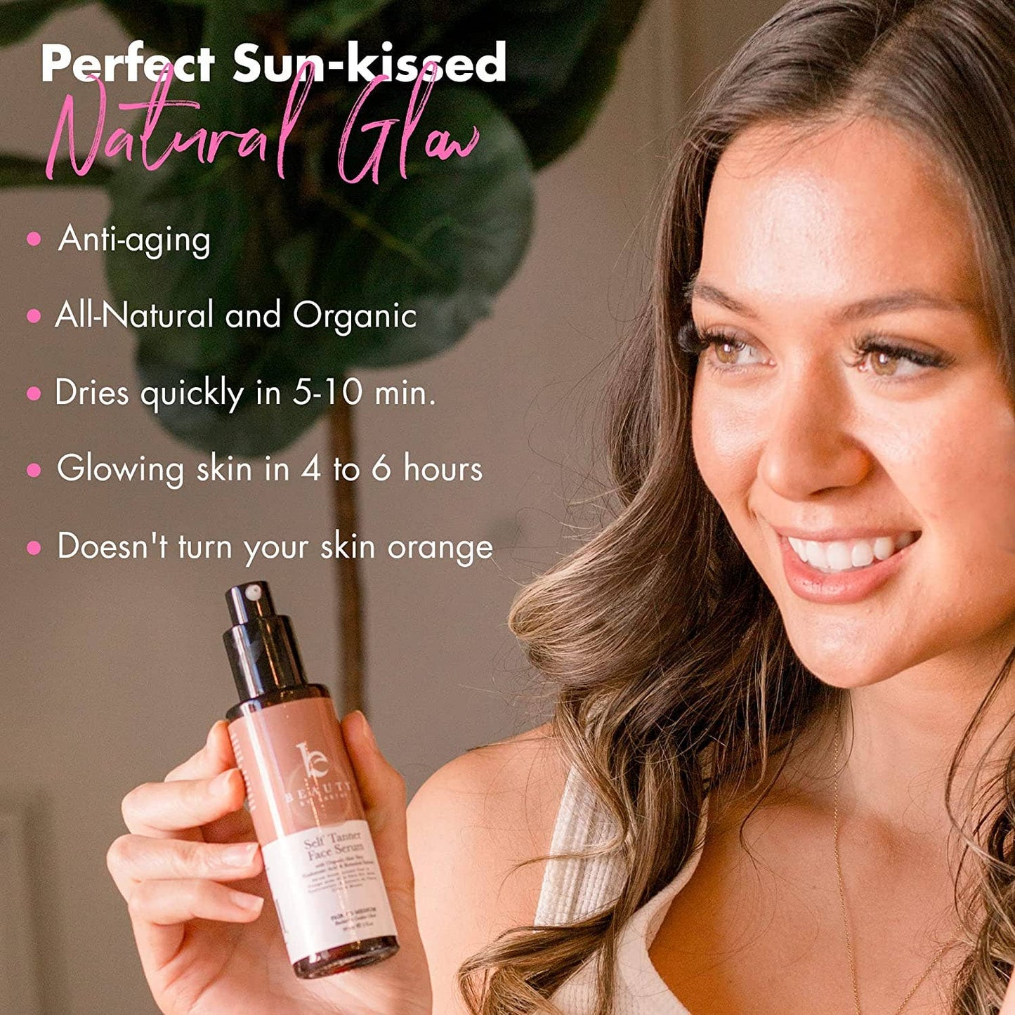 Self Tanner Hyaluronic Acid Face Serum 2oz, (2 Shades)
