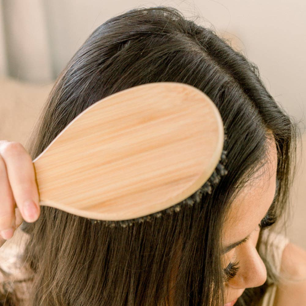 Hair Brush - 100% Boar Bristle with Bamboo Handle